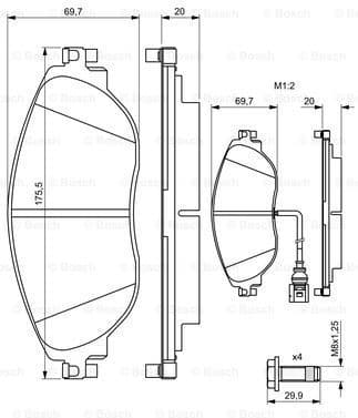 Brake Pad Set, disc brake 0986494704 - image 7