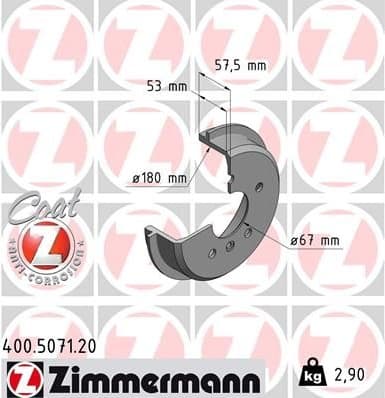 Brake Drum COAT Z 400.5071.20