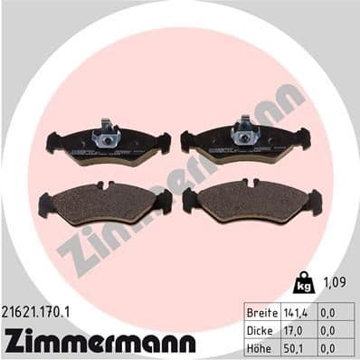 Brake Pad Set, disc brake 21621.170.1
