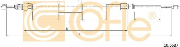 Cable Pull, parking brake 10.6687 - image 2