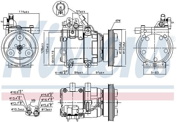 Compressor, air conditioning ** FIRST FIT ** 89274