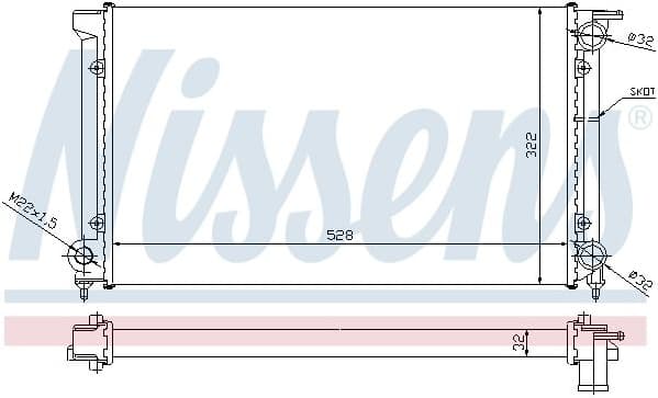 Radiator, engine cooling 651511