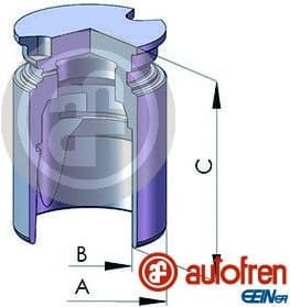 Brake caliper piston rear D02523 - image 2