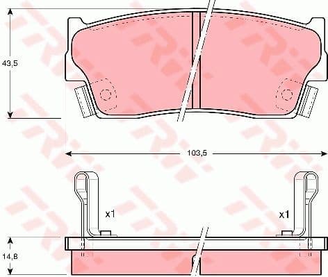 Brake Pad Set, disc brake GDB885