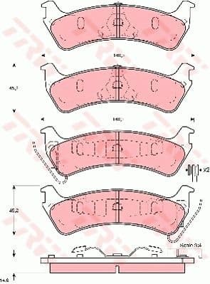 Brake Pad Set, disc brake GDB4041