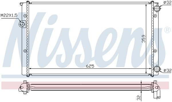 Radiator, engine cooling 652471