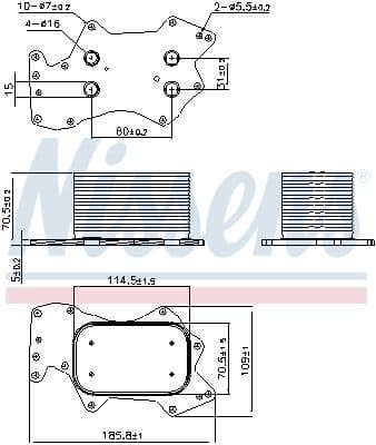Oil Cooler, engine oil 90910