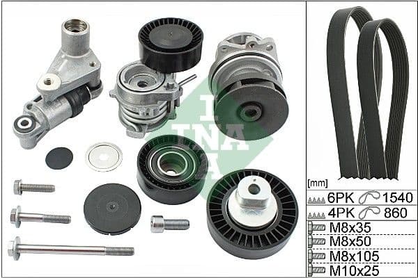 Water Pump + V-ribbed Belt Kit 529005330