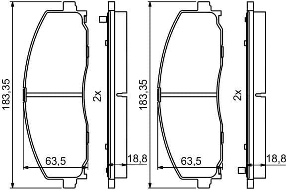 Brake Pad Set, disc brake 0986494769 - image 7