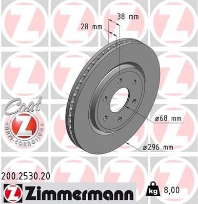 Brake Disc COAT Z 200.2530.20