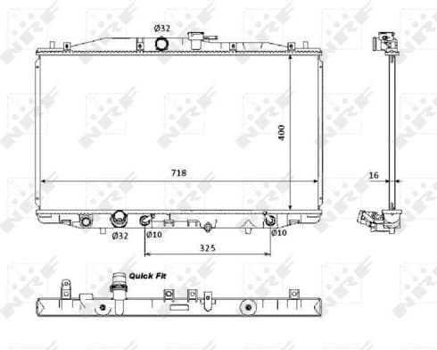 Radiator, engine cooling EASY FIT 53393