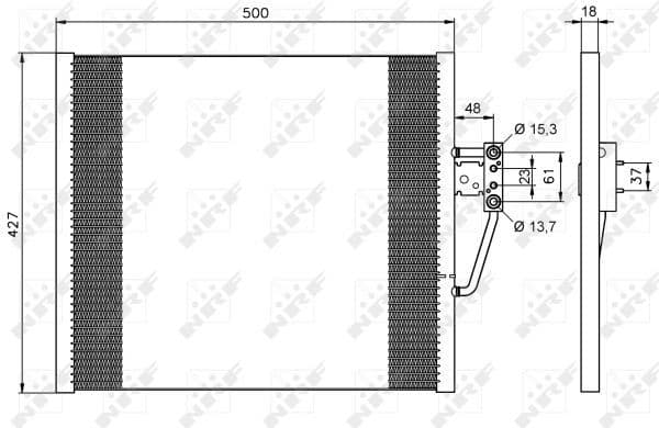 Condenser, air conditioning EASY FIT 35587