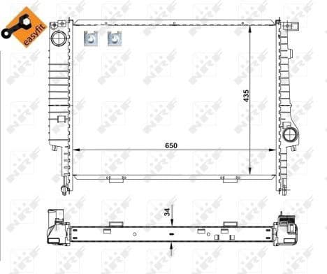 Radiator, engine cooling EASY FIT 509588