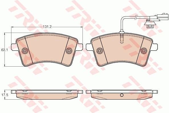 Brake Pad Set, disc brake COTEC GDB1941