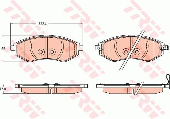 Brake Pad Set, disc brake GDB3634