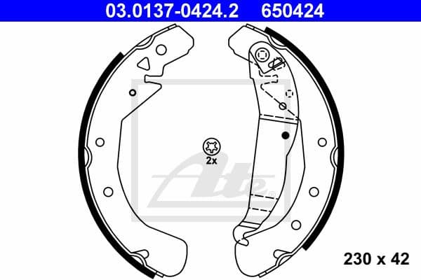 Brake Shoe Set 03.0137-0424.2