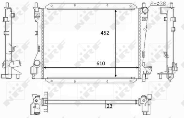 Radiator, engine cooling 59050