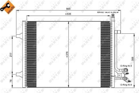 Condenser, air conditioning EASY FIT 35904
