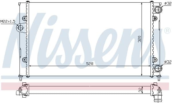 Radiator, engine cooling 651941