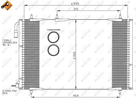Condenser, air conditioning EASY FIT 35836