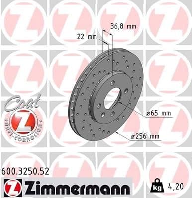Brake Disc SPORT BRAKE DISC Z 600.3250.52