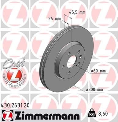 Brake Disc COAT Z 430.2631.20