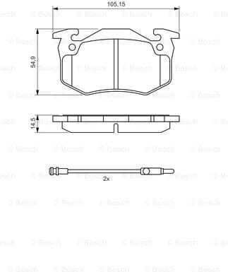 Brake Pad Set, disc brake 0986466346 - image 7