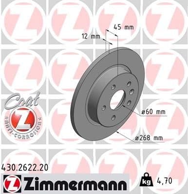 Brake Disc COAT Z 430.2622.20