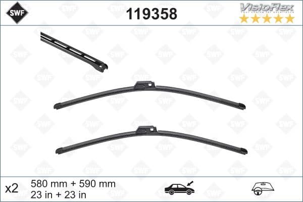 Wiper Blade DAS ORIGINAL SET 119358