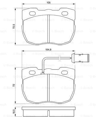 Brake Pad Set, disc brake 0986424287 - image 7
