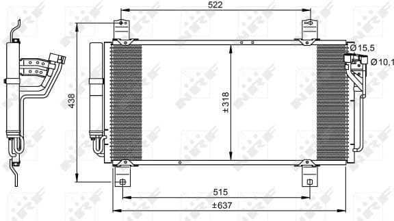 Condenser, air conditioning EASY FIT 35949