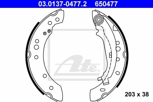 Brake Shoe Set 03.0137-0477.2