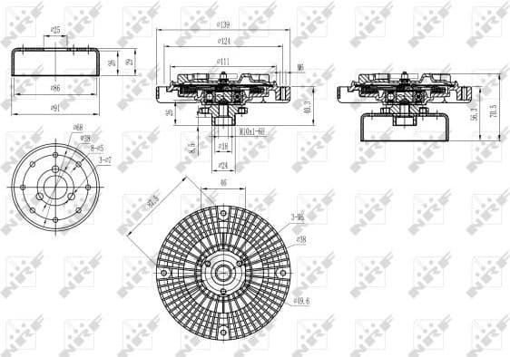 Clutch, radiator fan 49584 - image 2