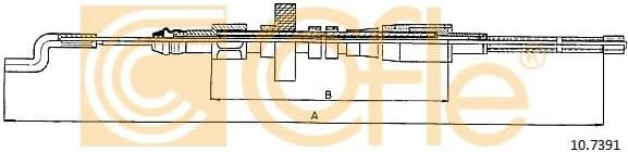 Cable Pull, parking brake 10.7391