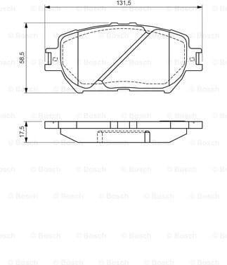 Brake Pad Set, disc brake 0986494363 - image 2