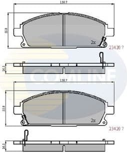 Brake pads front CBP3591