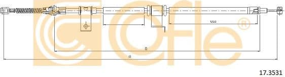 Cable Pull, parking brake 17.3531