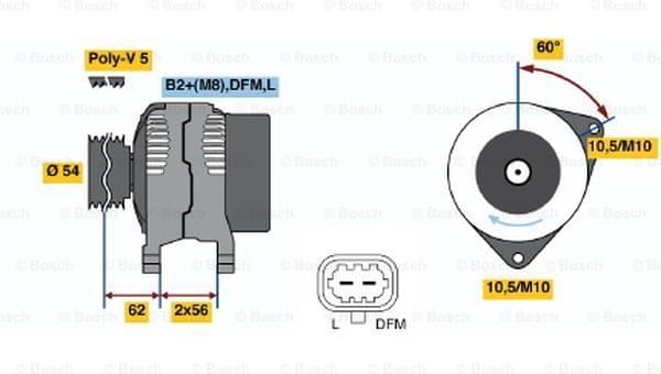 Alternator 0986049020 - image 2