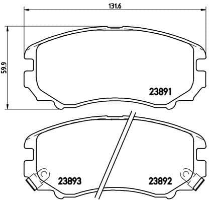 Brake pads front, Top Quality P30018