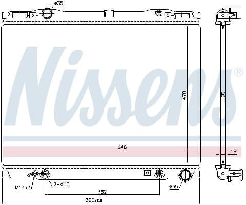 Radiator, engine cooling 66777