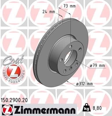 Brake Disc COAT Z 150.2900.20