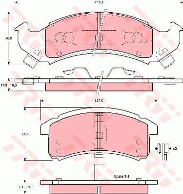 Brake Pad Set, disc brake GDB4054