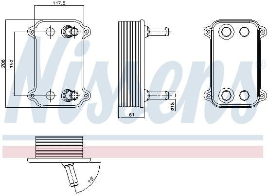 Oil Cooler, engine oil 90735