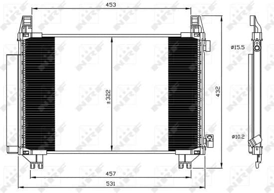 Condenser, air conditioning EASY FIT 350062