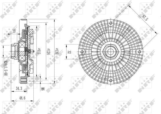 Clutch, radiator fan 49642 - image 2