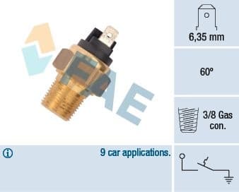 Temperature Switch, coolant warning lamp 35960