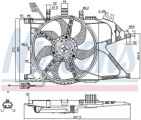 Fan, engine cooling 85196
