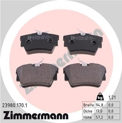 Brake Pad Set, disc brake 23980.170.1