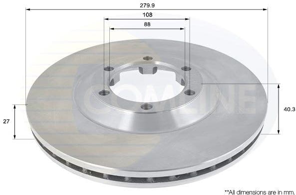 Brake disc, 1pcs FRONT ADC0709V - image 2