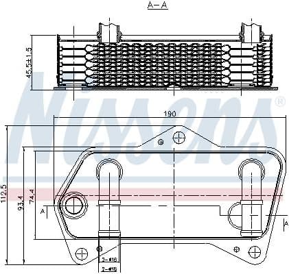 Oil Cooler, automatic transmission 90653